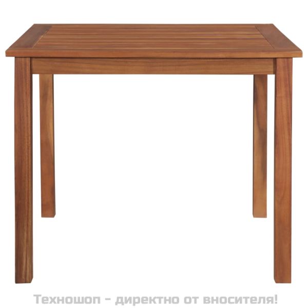 Градинска маса, 85x85x74 см, акация масив