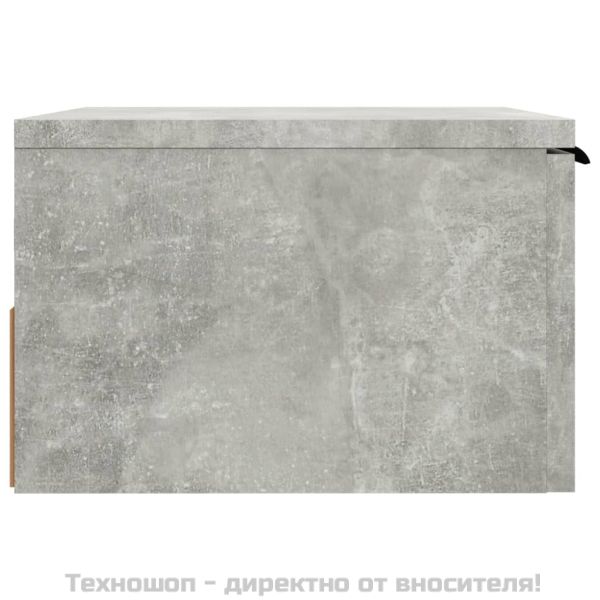Нощни шкафчета за стенен монтаж 2 бр бетонно сиви 34x30x20 см