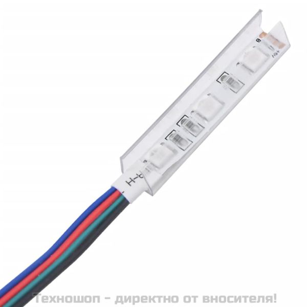 ТВ шкаф с LED осветление, бял гланц, 90x39x30 см