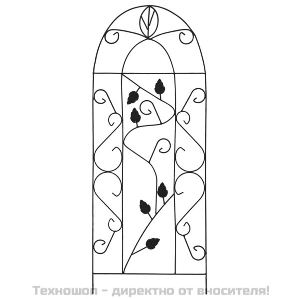 Стойки за пълзящи растения, 3 бр, черни, 40х100 см, желязо