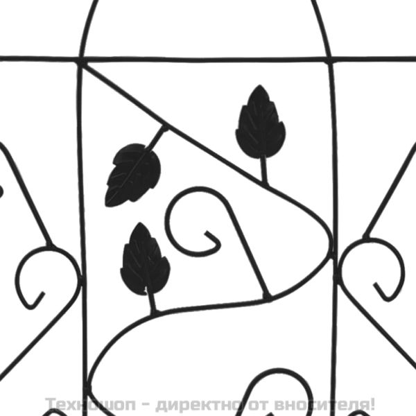 Стойки за пълзящи растения, 3 бр, черни, 40х100 см, желязо