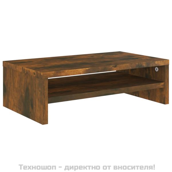 Поставка за монитор, опушен дъб, 42x24x13 см, инженерно дърво
