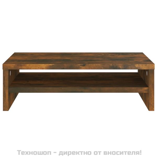 Поставка за монитор, опушен дъб, 42x24x13 см, инженерно дърво