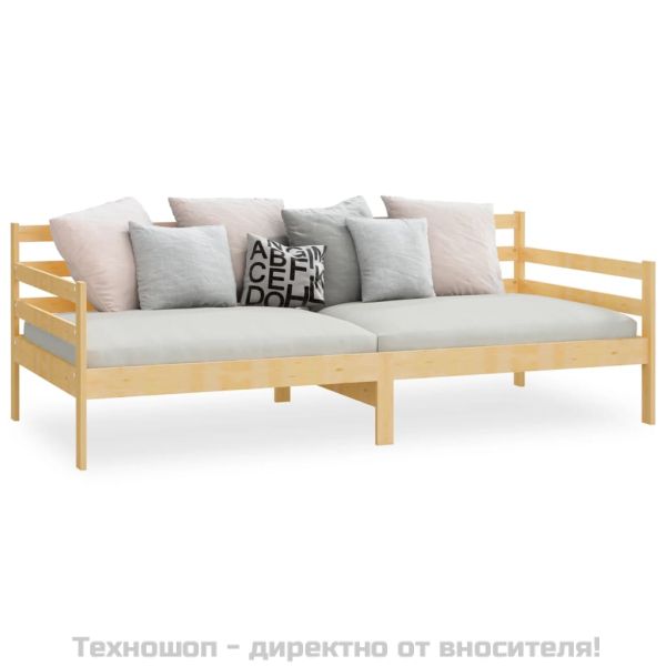 Дневно легло, борово дърво масив, 90x200 см