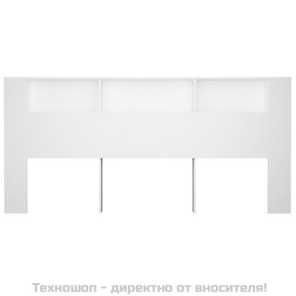 Табла за легло тип шкаф, бяла, 220x18,5x104,5 см