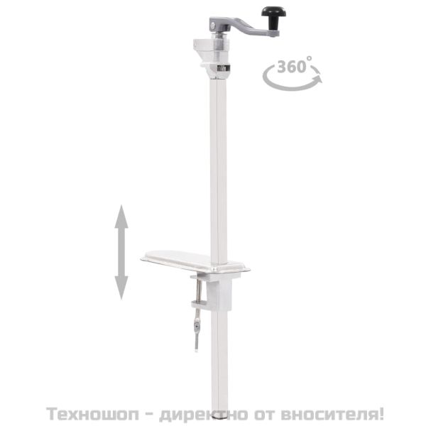 Отварачка за консерви, сребриста, 70 см, алуминий и инокс