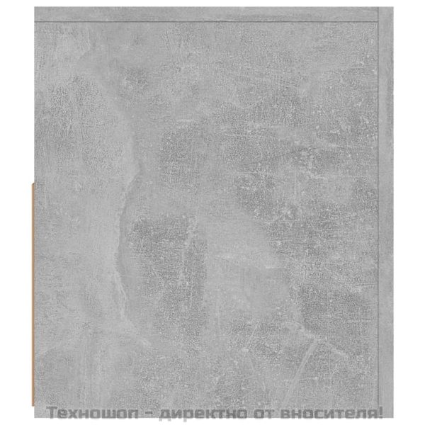 ТВ шкаф с LED осветление, бетонно сив, 120x35x40 см