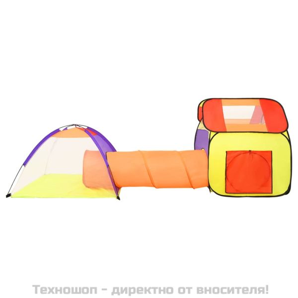 Детска палатка за игра с 250 многоцветни топки 338x123x111 см