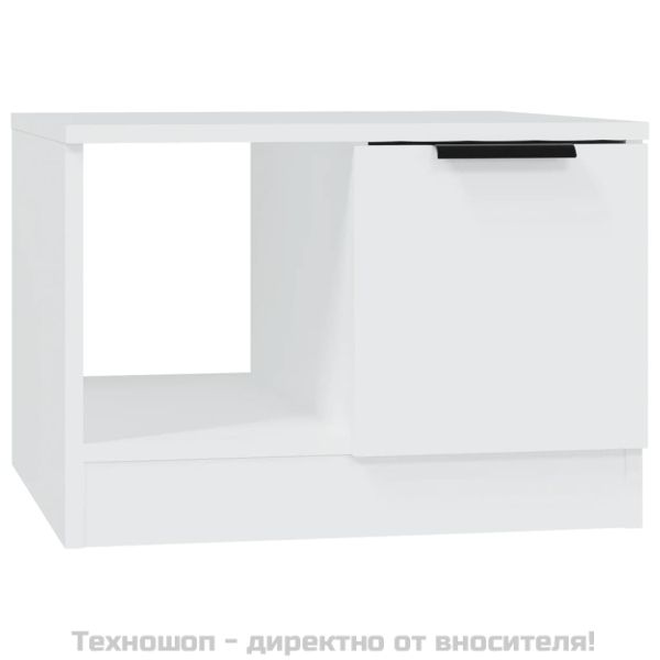 Кафе маса, бяла, 50x50x36 см, инженерно дърво