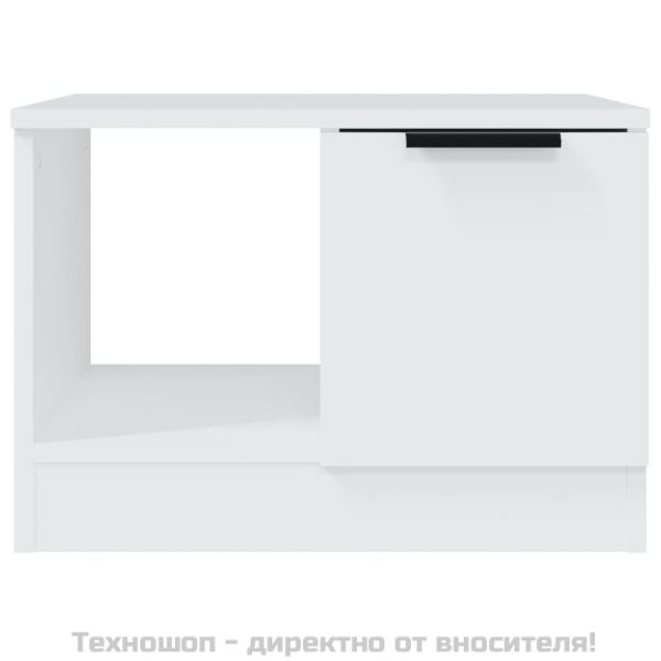 Кафе маса, бяла, 50x50x36 см, инженерно дърво