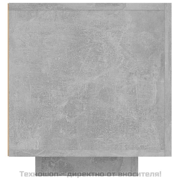 ТВ шкаф с LED осветление, бетонно сив, 160x35x40 см