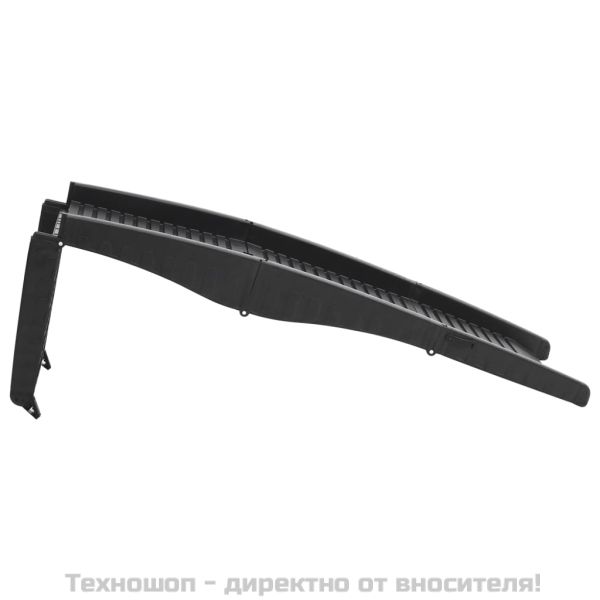 Сгъваема рампа за кучета, черна, 153x40x12,5 см, пластмаса