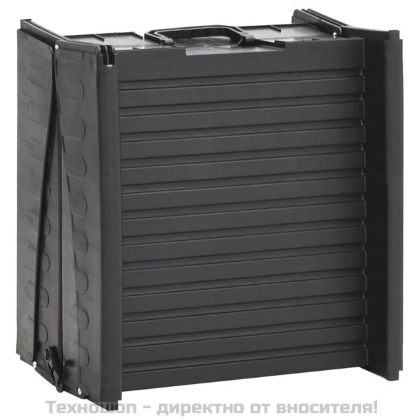 Сгъваема рампа за кучета, черна, 153x40x12,5 см, пластмаса