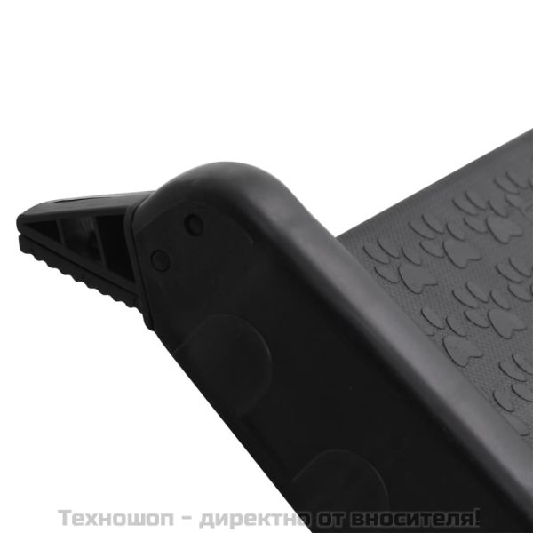 Сгъваема рампа за кучета, черна, 153x40x12,5 см, пластмаса