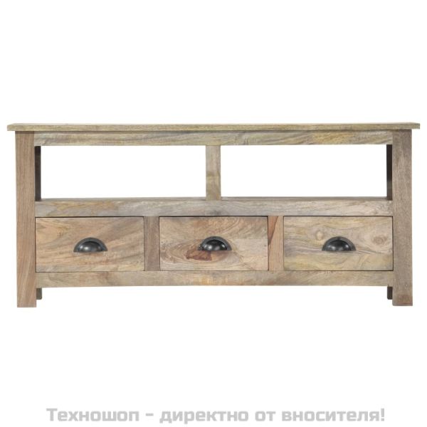 ТВ шкаф, 110x30x50 см, мангово дърво масив