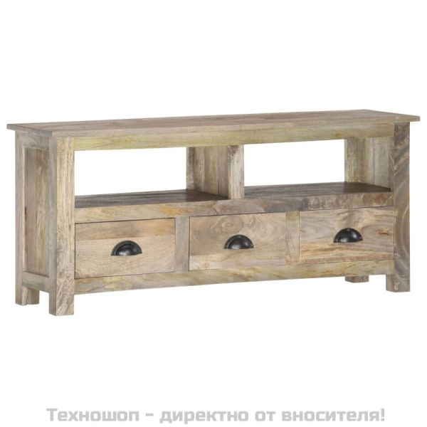 ТВ шкаф, 110x30x50 см, мангово дърво масив