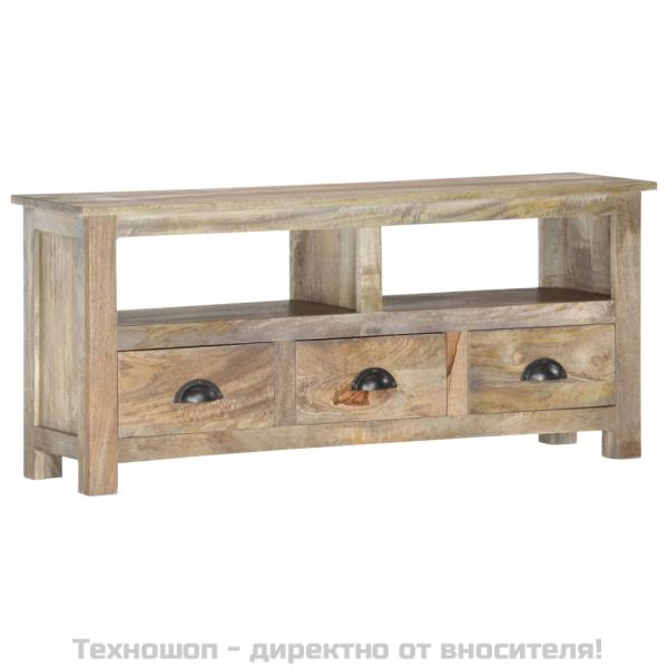 ТВ шкаф, 110x30x50 см, мангово дърво масив