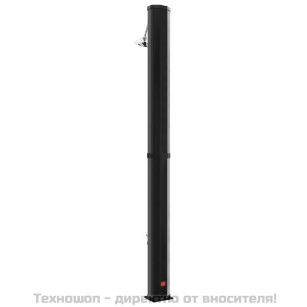 Външен соларен душ с душ слушалка и кран 35 л черен