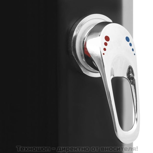 Външен соларен душ с душ слушалка и кран 35 л черен