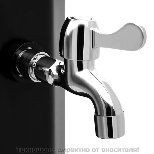 Външен соларен душ с душ слушалка и кран 35 л черен