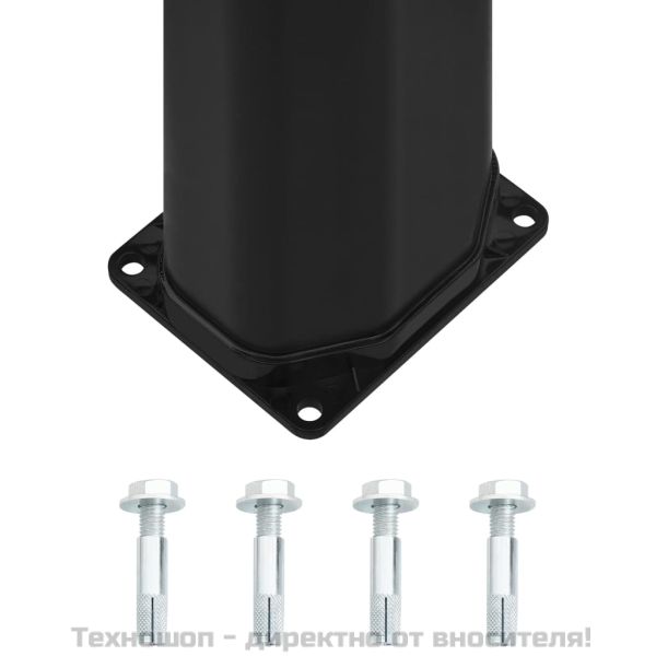 Външен соларен душ с душ слушалка и кран 35 л черен