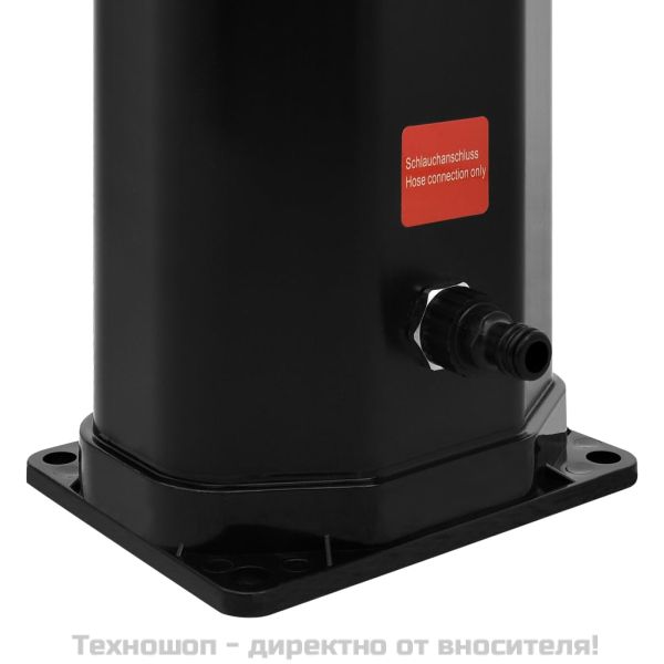 Външен соларен душ с душ слушалка и кран 35 л черен