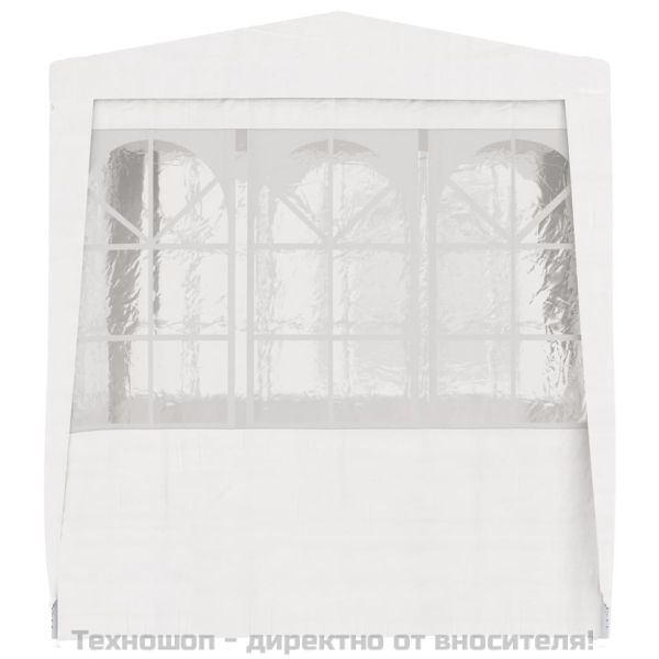 Професионална парти шатра със стени 2,5x2,5 м бяла 90 г/м²
