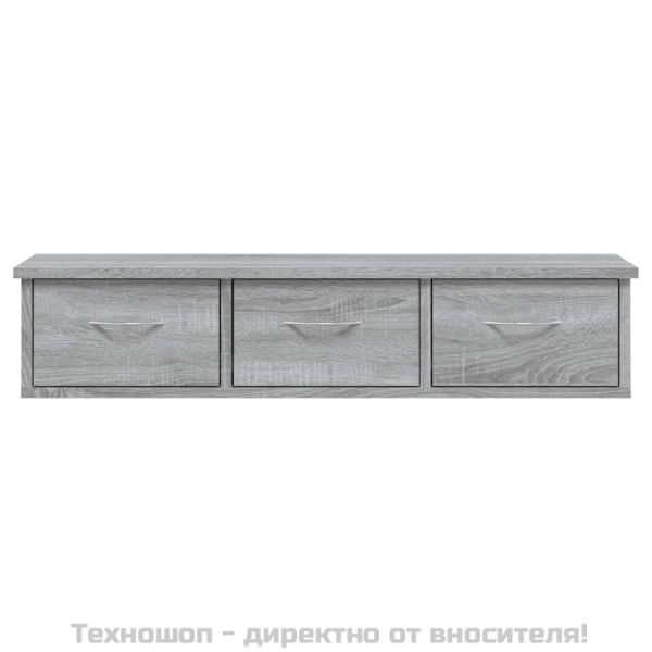 Стенен шкаф, сив сонома, 88x26x18,5 см, инженерно дърво