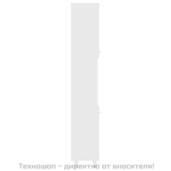 Шкаф за баня, бял, 30x30x179 см, инженерно дърво