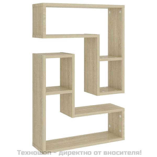 Стенни рафтове, 2 бр, дъб сонома, 50x15x50 см, инженерно дърво