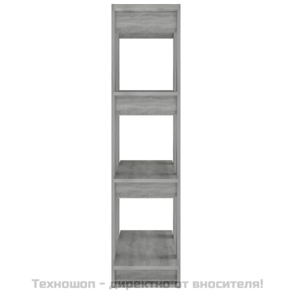 Библиотека/разделител за стая, сив сонома, 80x30x123,5 см