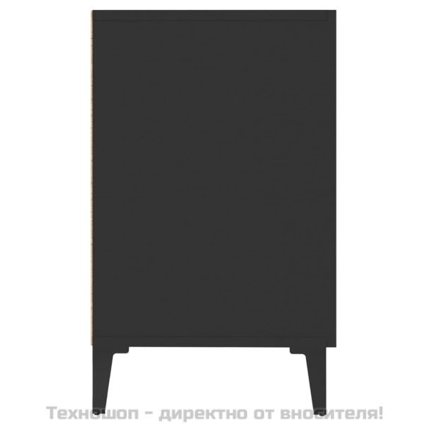 Сайдборд, черен, 100x36x60 см, инженерно дърво