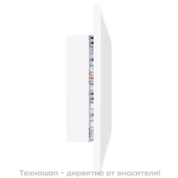 LED огледало за баня, бяло, 80x8,5x37 см, акрил