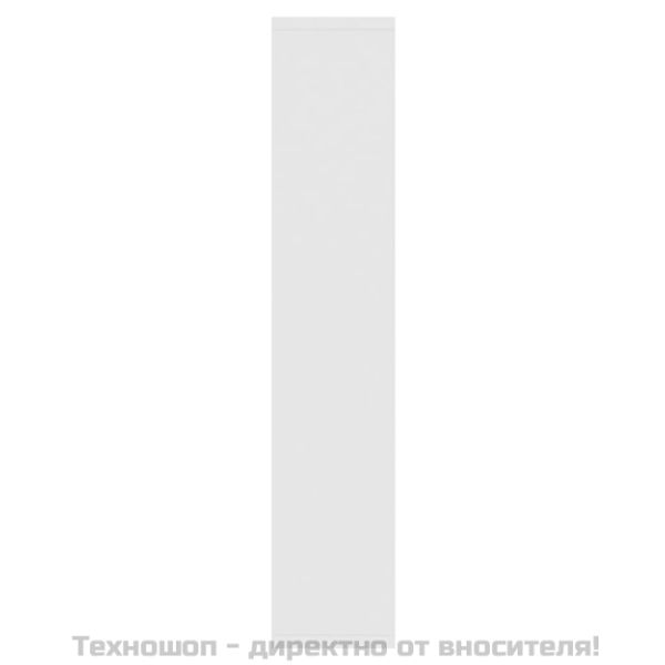 Огледален шкаф с LED, бял, 91x15x76,5 см