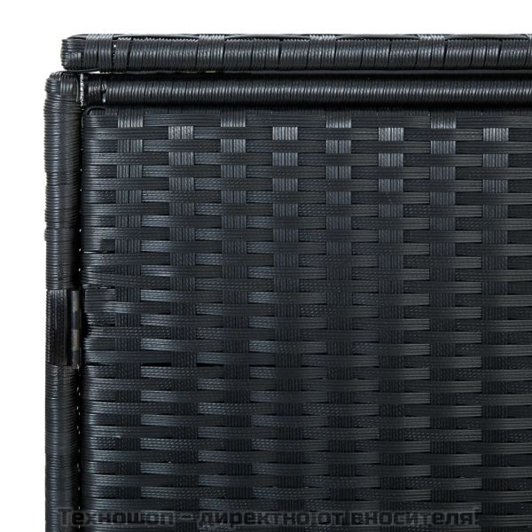 Двоен навес за подвижни кофи за смет, полиратан, 148x80x111 cм