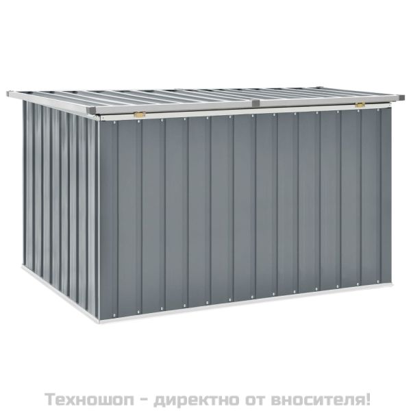 Градински сандък за съхранение, сив, 149x99x93 см