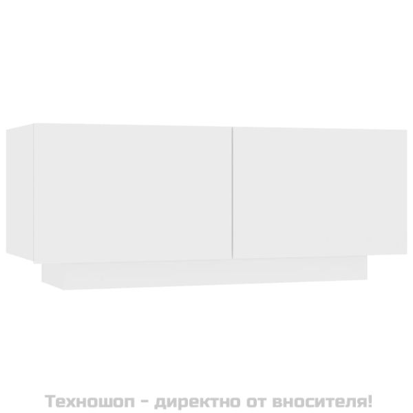 ТB шкаф, бял, 100x35x40 см, инженерно дърво