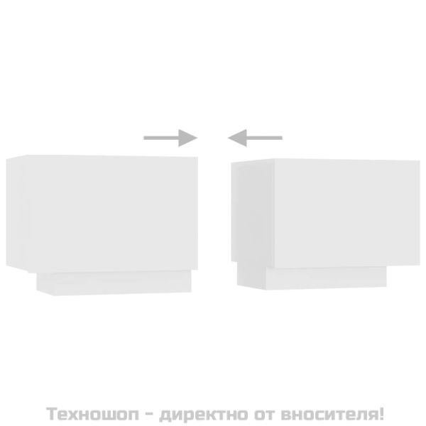 ТB шкаф, бял, 100x35x40 см, инженерно дърво