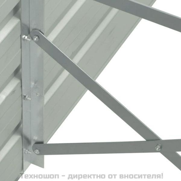 Градинска висока леха поцинкована стомана 320x40x45 см сива