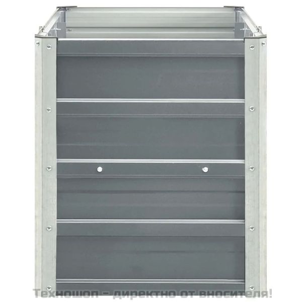 Градинска висока леха поцинкована стомана 240x40x45 см сива