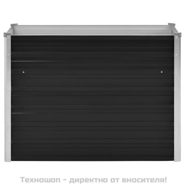 Градинска висока леха антрацит 100x40x77 см поцинкована стомана