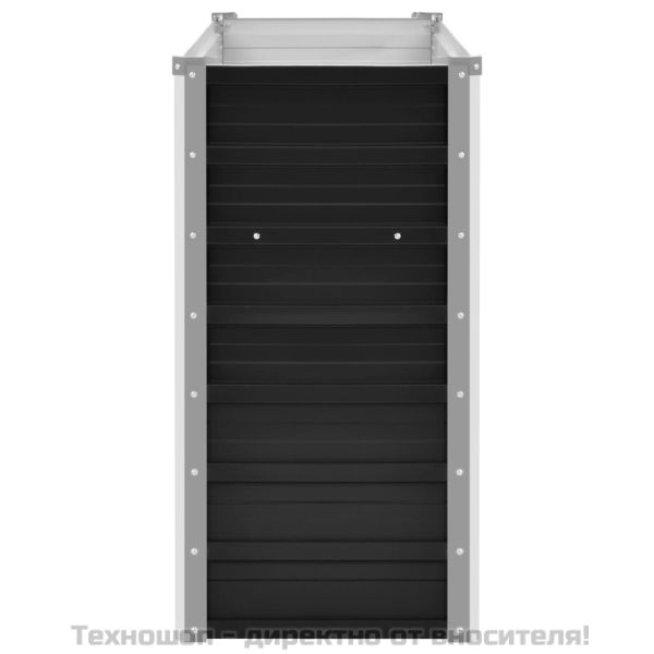 Градинска висока леха антрацит 100x40x77 см поцинкована стомана