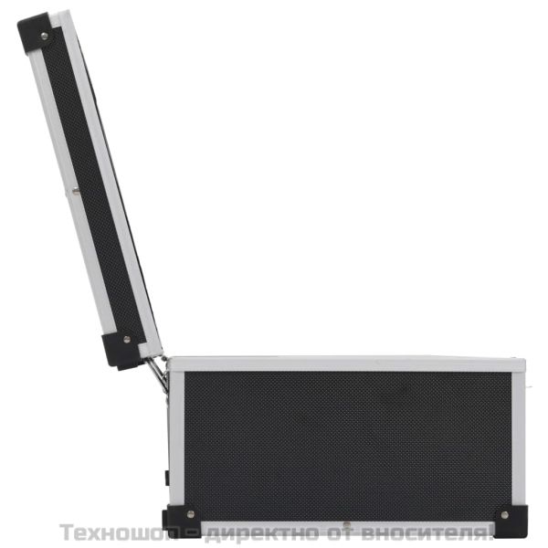 CD куфар за 80 диска, алуминий, ABS, черен