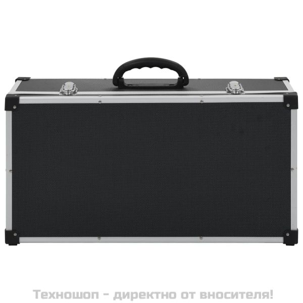 CD куфар за 80 диска, алуминий, ABS, черен