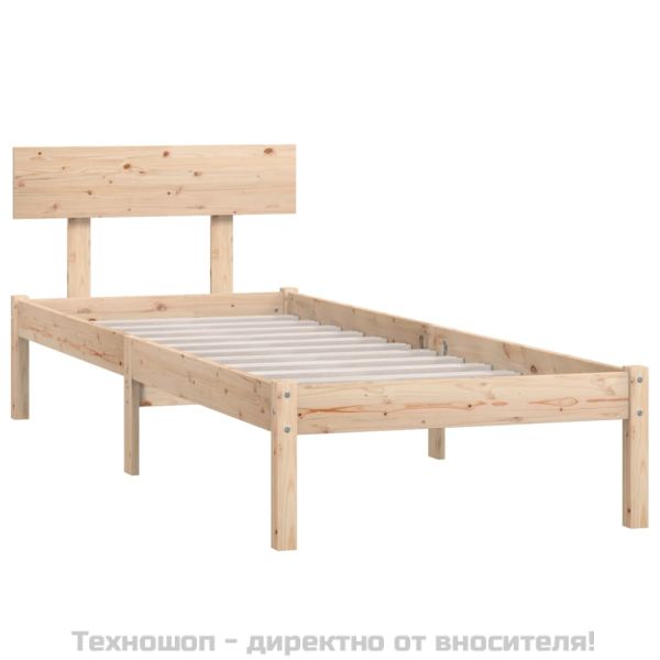 Рамка за легло, борово дърво масив, 90х200 см