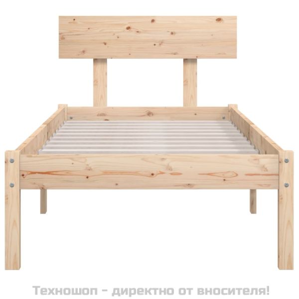 Рамка за легло, борово дърво масив, 90х200 см