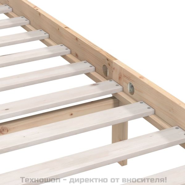 Рамка за легло, борово дърво масив, 90х200 см