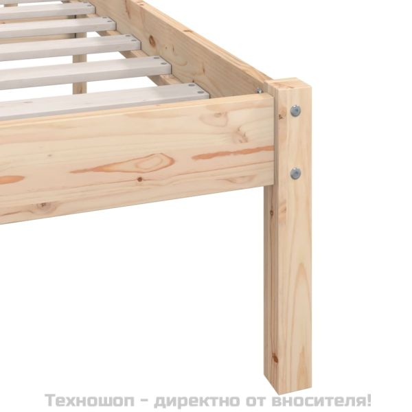 Рамка за легло, борово дърво масив, 90х200 см