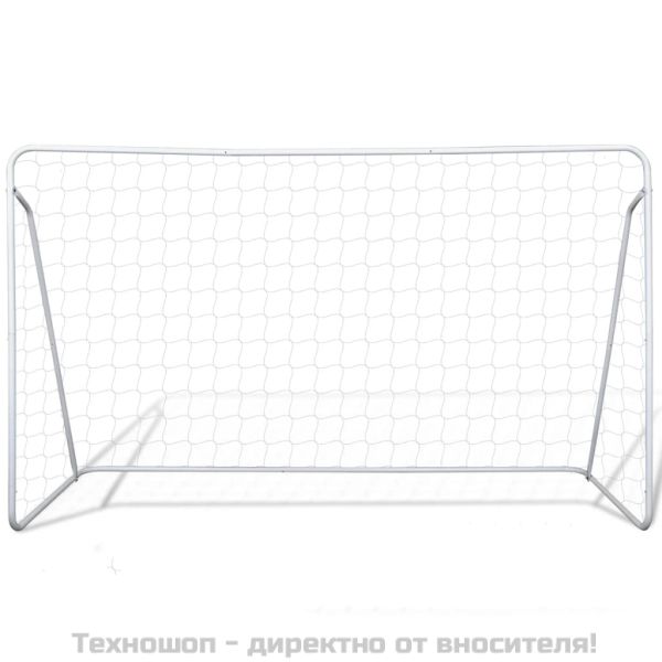 Футболна врата, стомана, 240х90х150 см, високо качество