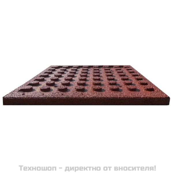 Ударопоглъщащи каучукови плочи, 6 бр, 50x50x3 см, червени